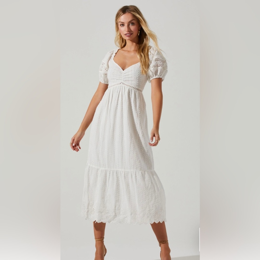 NWOT ASTR White Eyelet Dress
